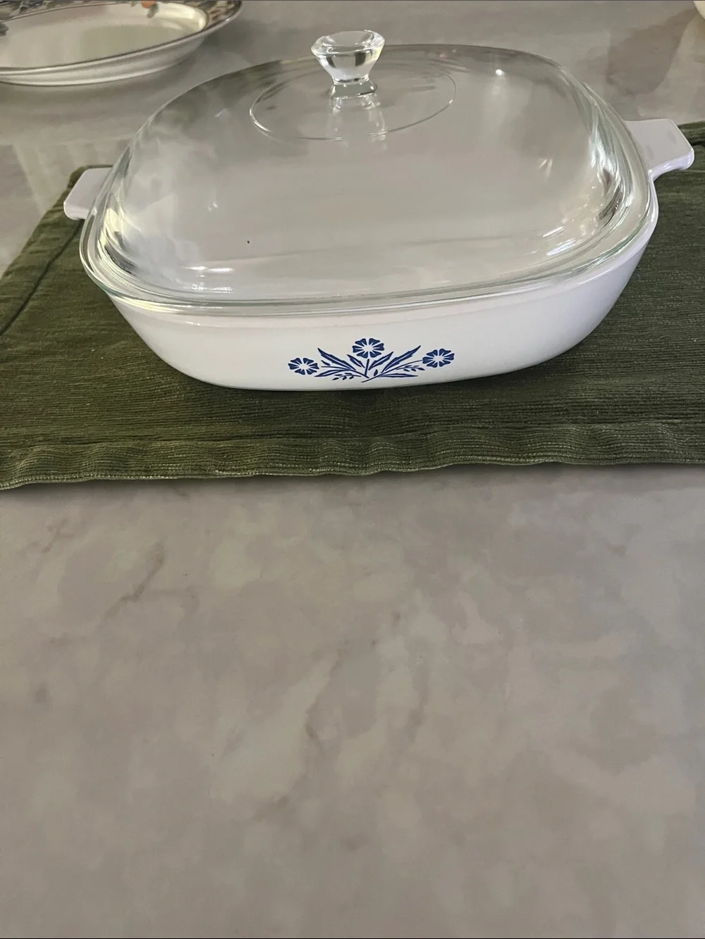 Vintage Cornflower Corningware Casserole Dish 10